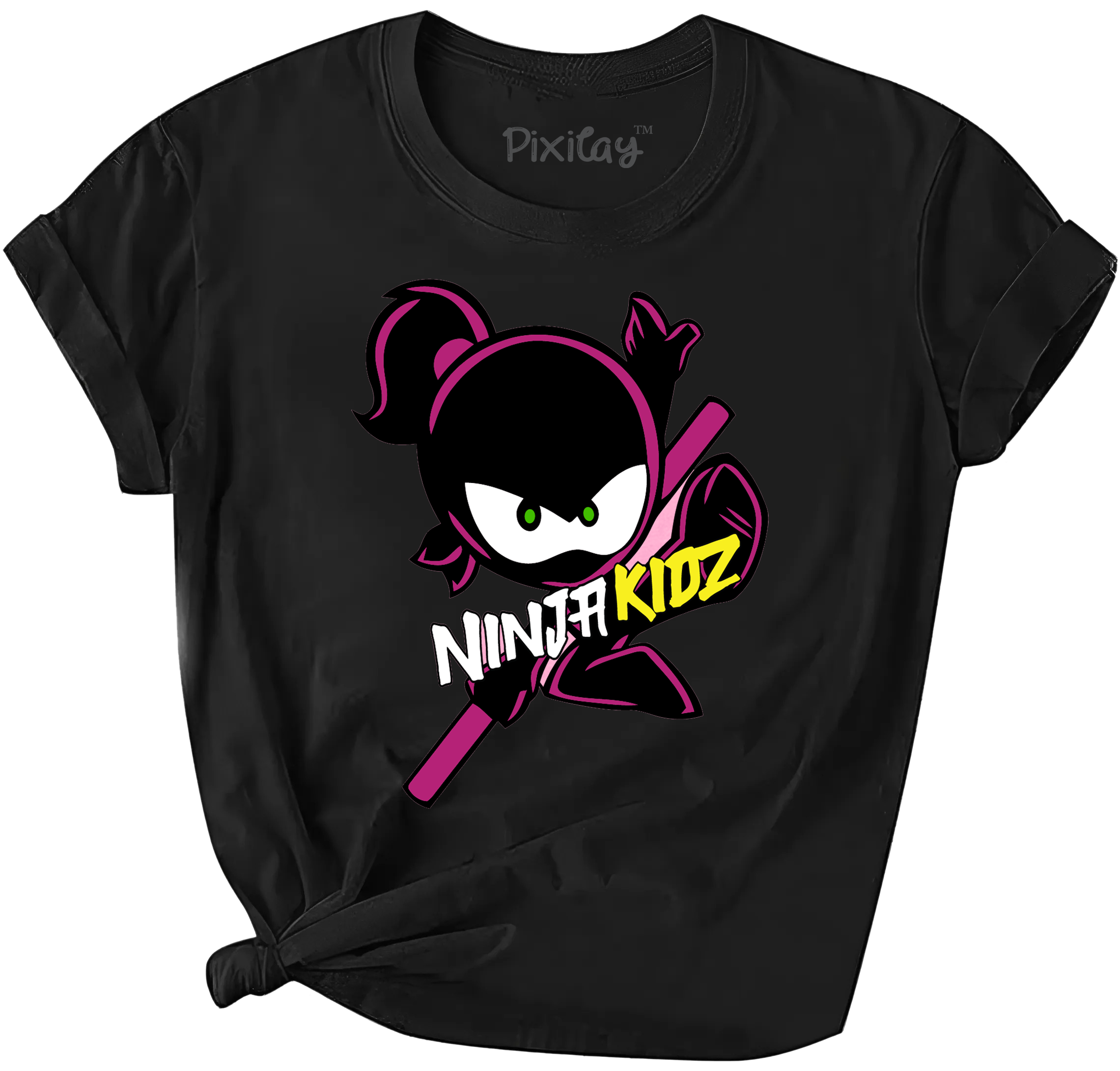 Buy black Ninja Girls 13 Short Sleeve T-Shirt