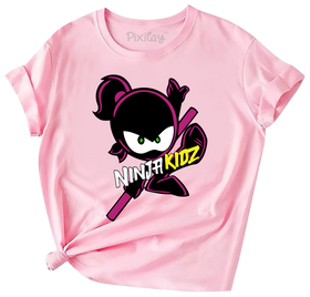 Buy pink Ninja Girls 13 Short Sleeve T-Shirt