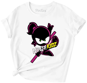 Buy white Ninja Girls 13 Short Sleeve T-Shirt