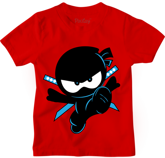 Ninja Kidz Graphic Tee, Cotton/Poly Blend Graphic T-Shirt for Kids