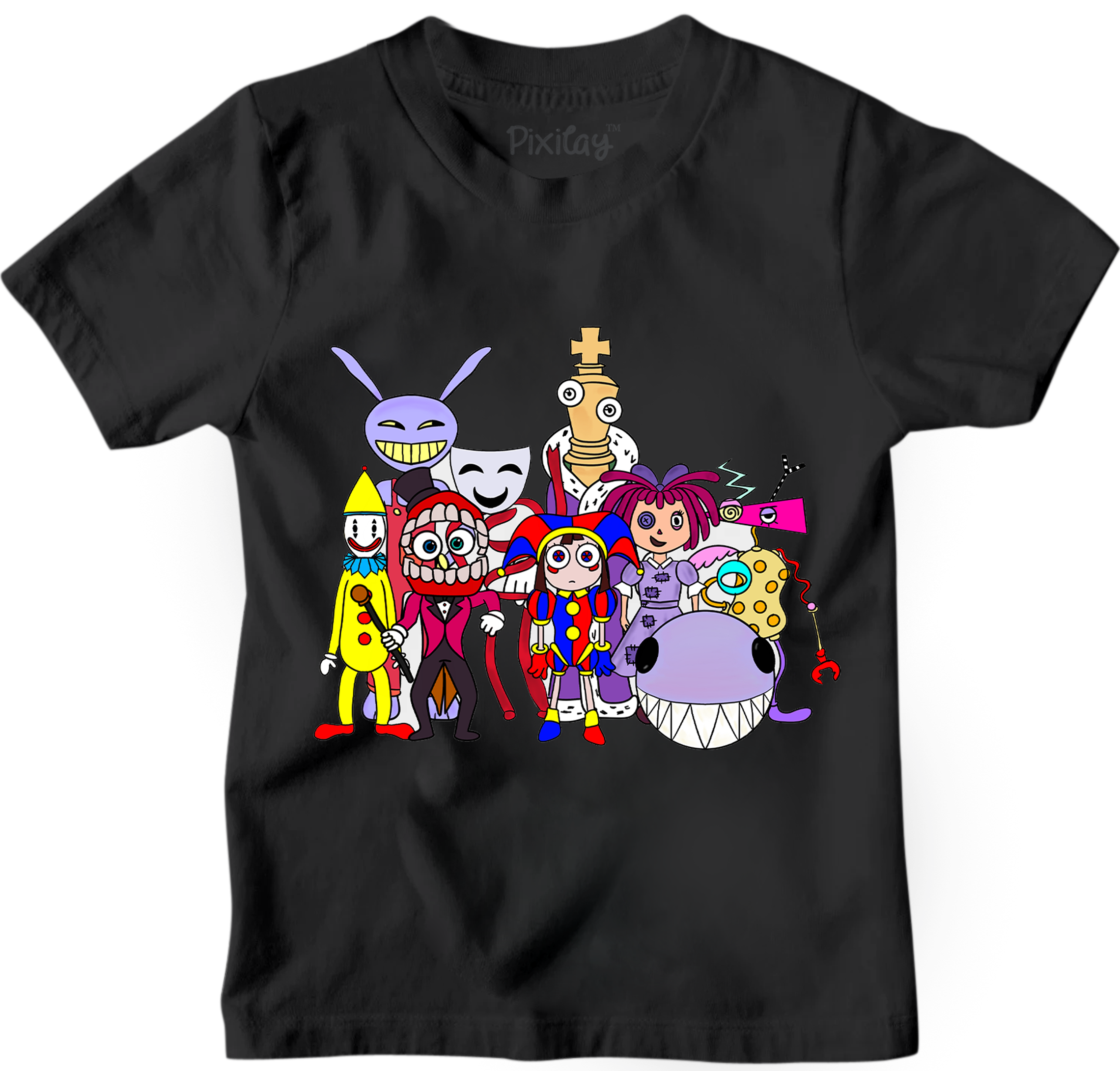 Buy black Pomni Digital Circus Boys T-Shirts