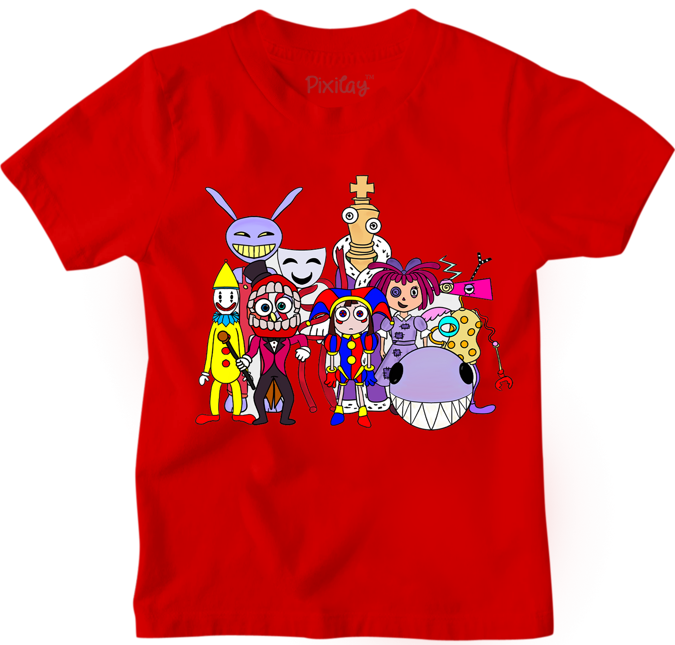 Buy red Pomni Digital Circus Boys T-Shirts