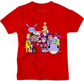 Buy red Pomni Digital Circus Boys T-Shirts