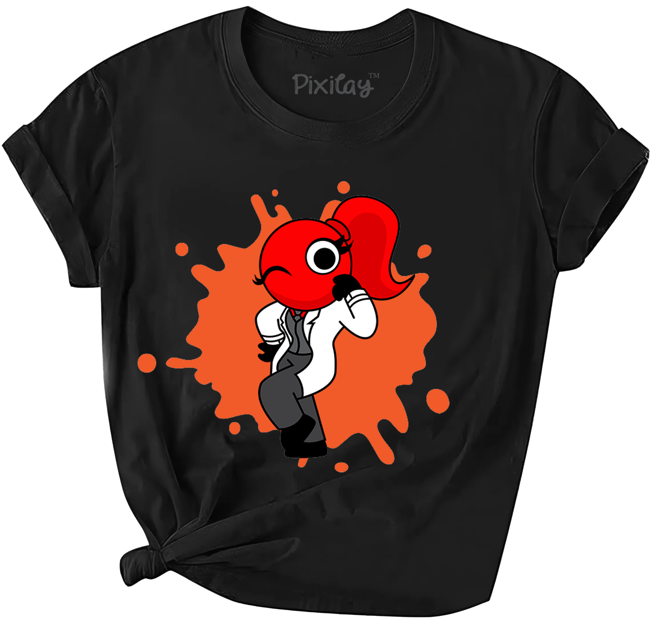 Red Rainbow Friend Girls Short Sleeve T-Shirt