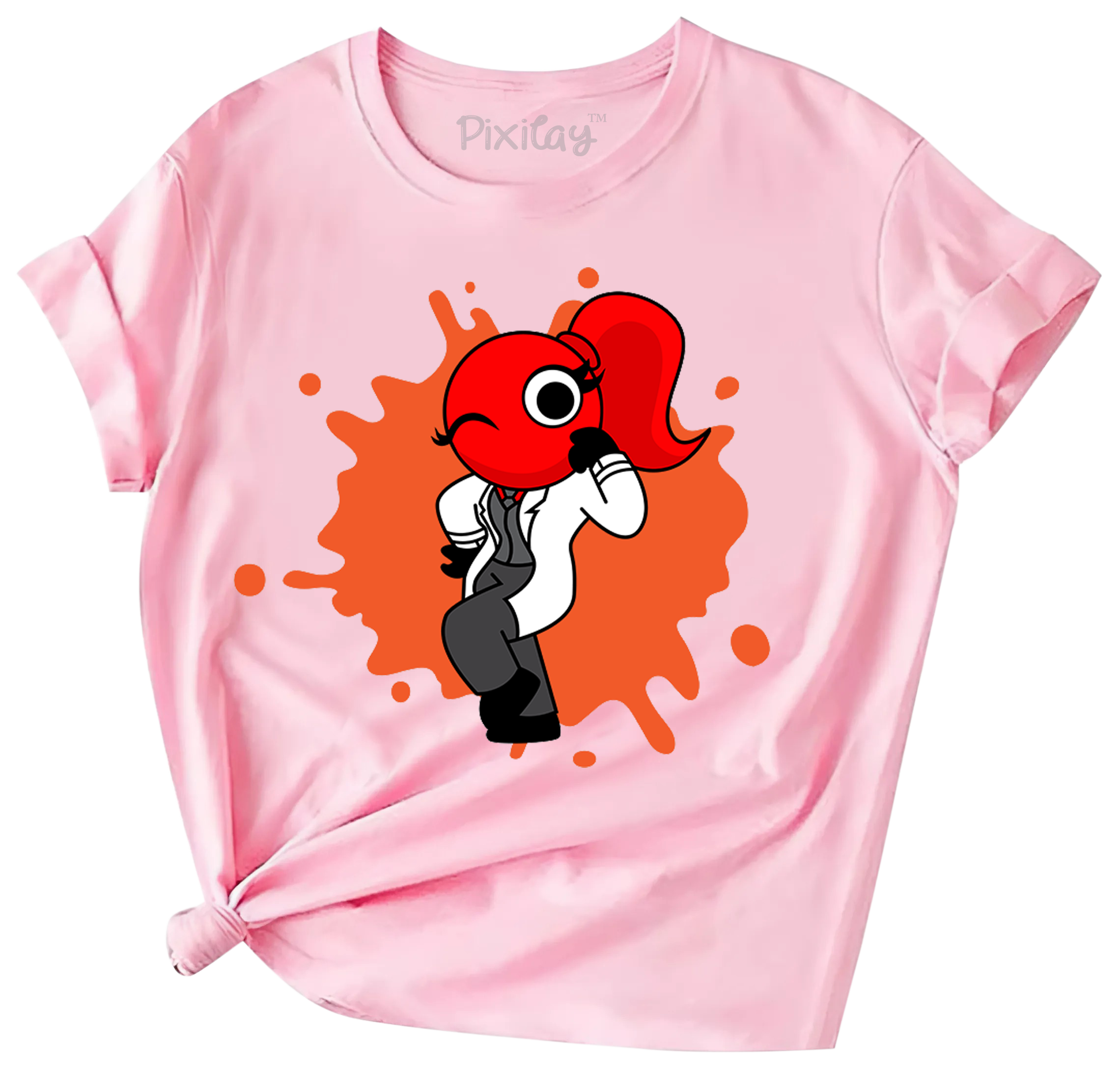 Buy pink Red Rainbow Friend Girls Short Sleeve T-Shirt