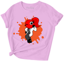 Red Rainbow Friend Girls Short Sleeve T-Shirt-10