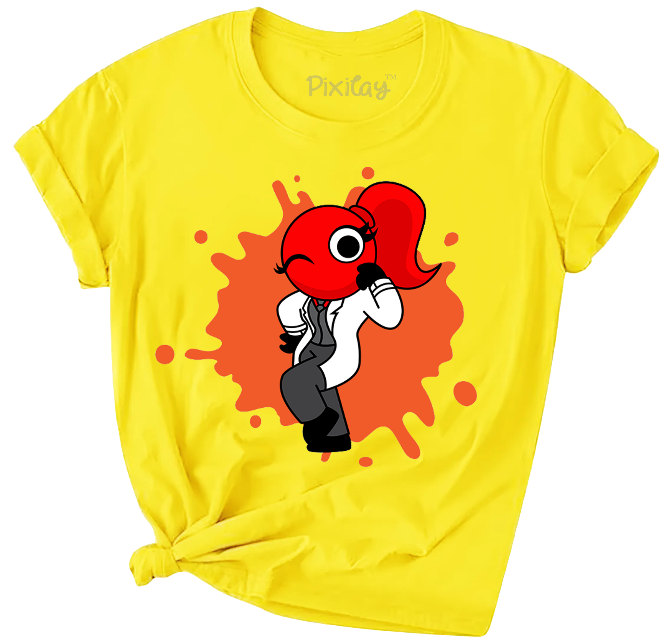 Buy yellow Red Rainbow Friend Girls Short Sleeve T-Shirt