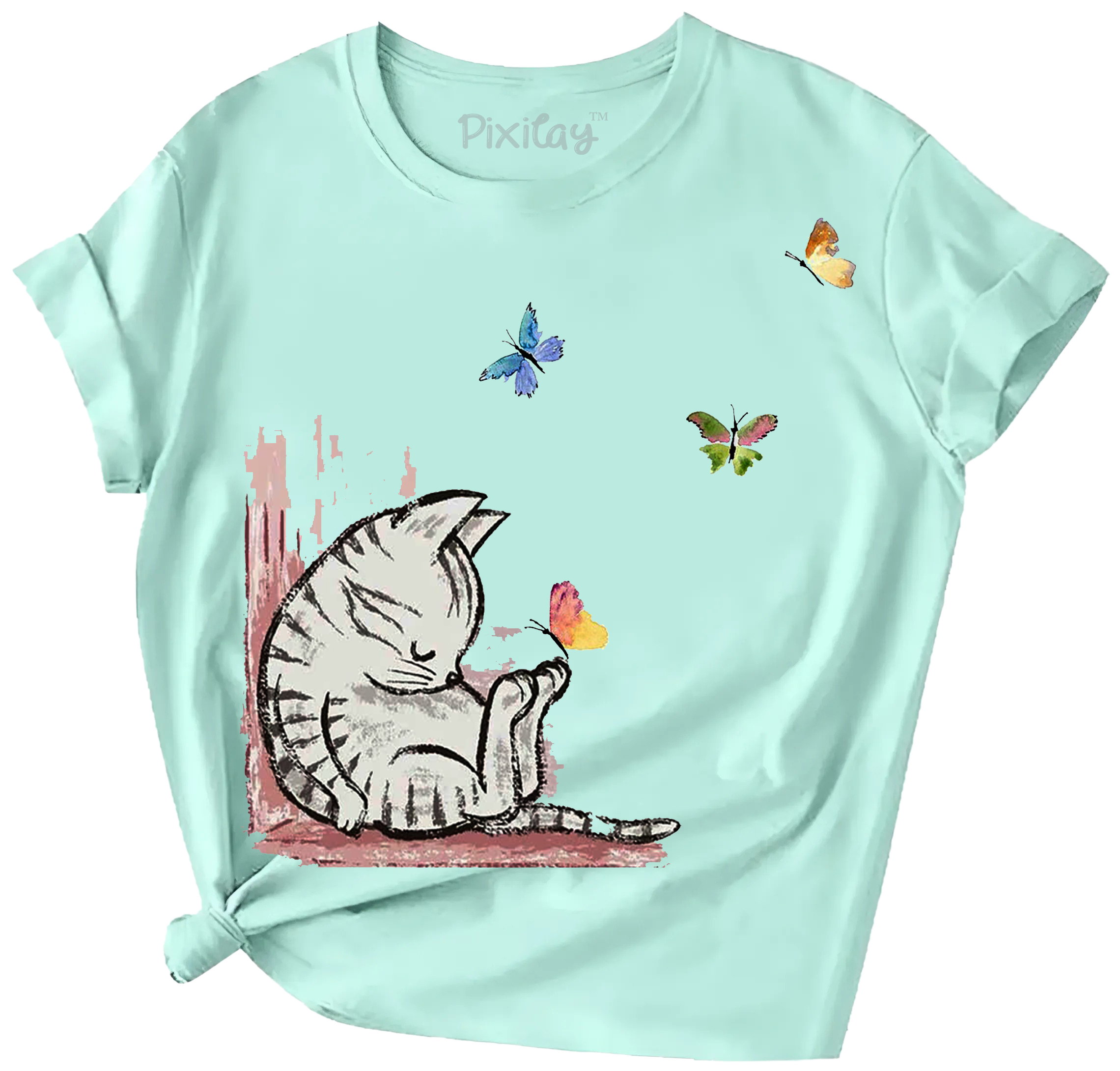 Buy cumulus Sleeping Kitty Girls Short Sleeve T-Shirt
