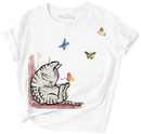 Sleeping Kitty Girls Short Sleeve T-Shirt-8