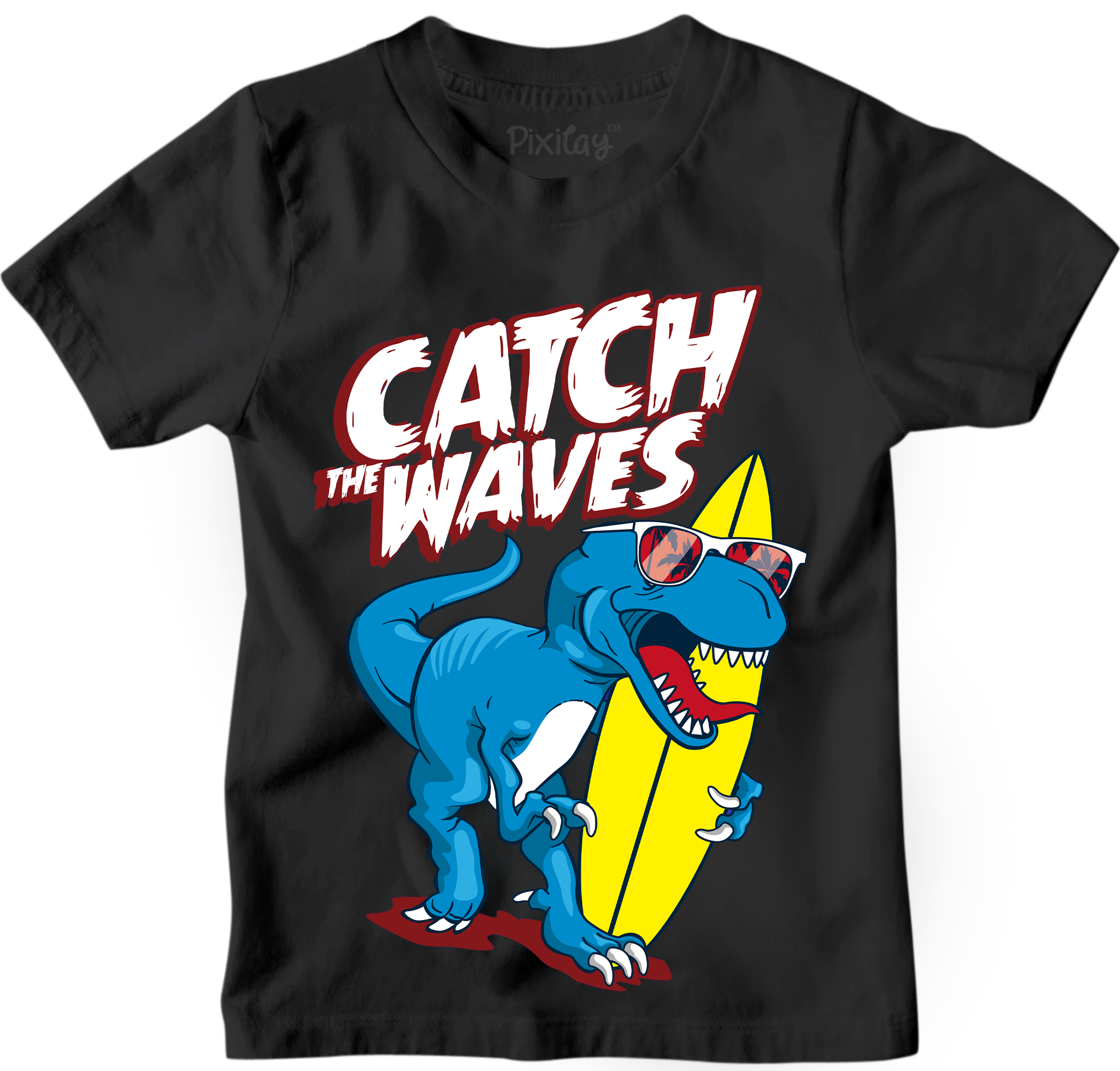 Buy black T-Rex Catch the Waves Graphic Tee