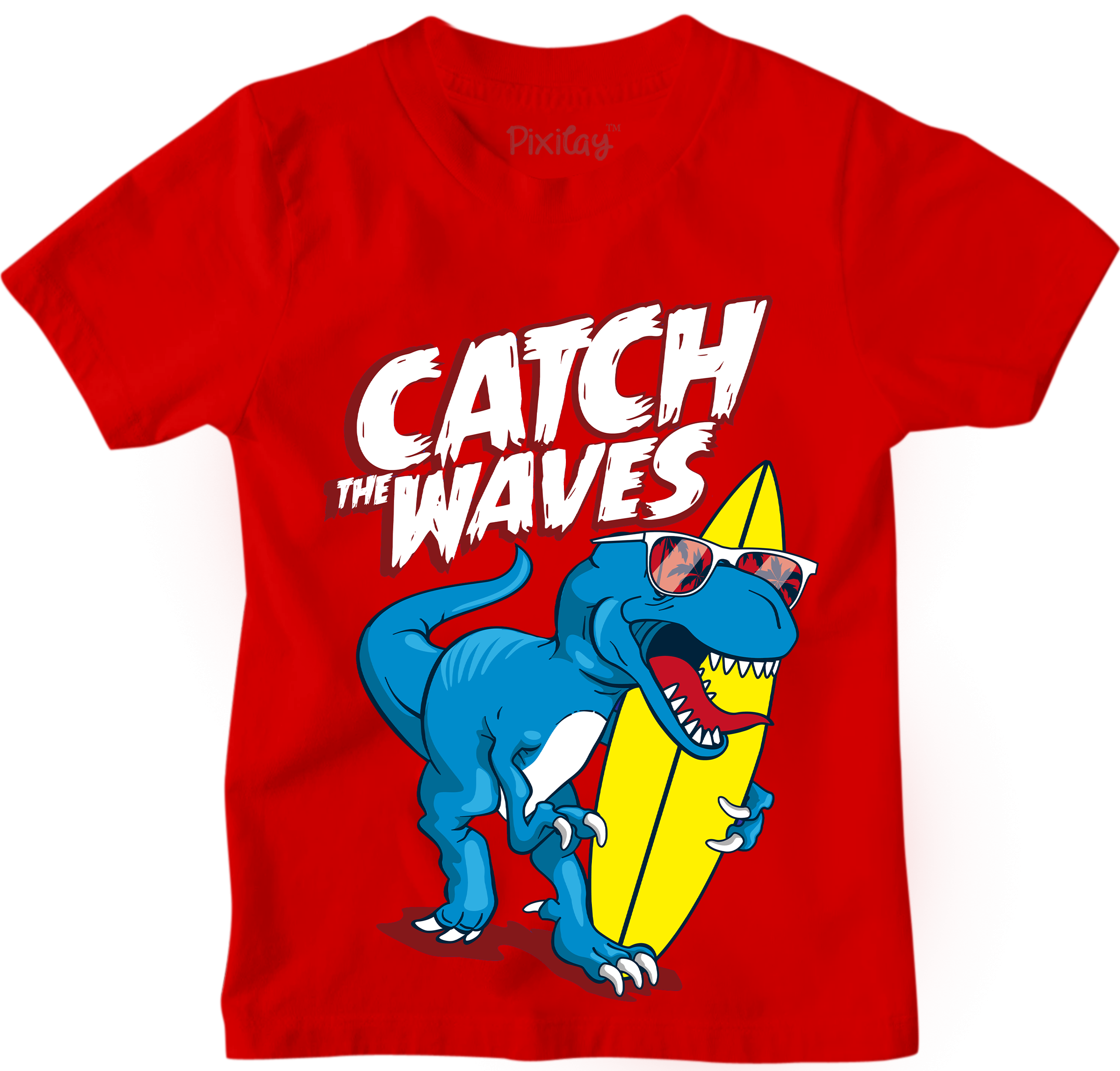 Buy red T-Rex Catch the Waves Graphic Tee