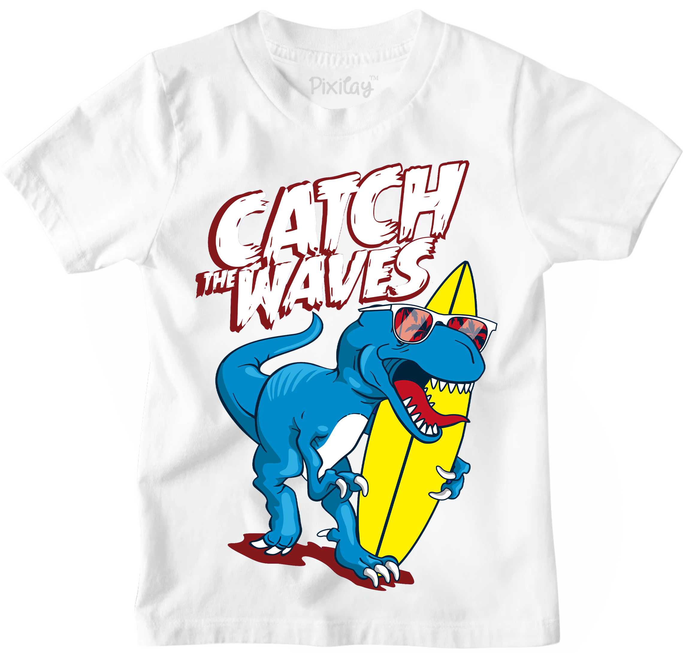 Buy white T-Rex Catch the Waves Graphic Tee
