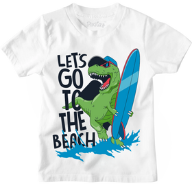 T-Rex Let's Go to the Beach Graphic Tee - 0