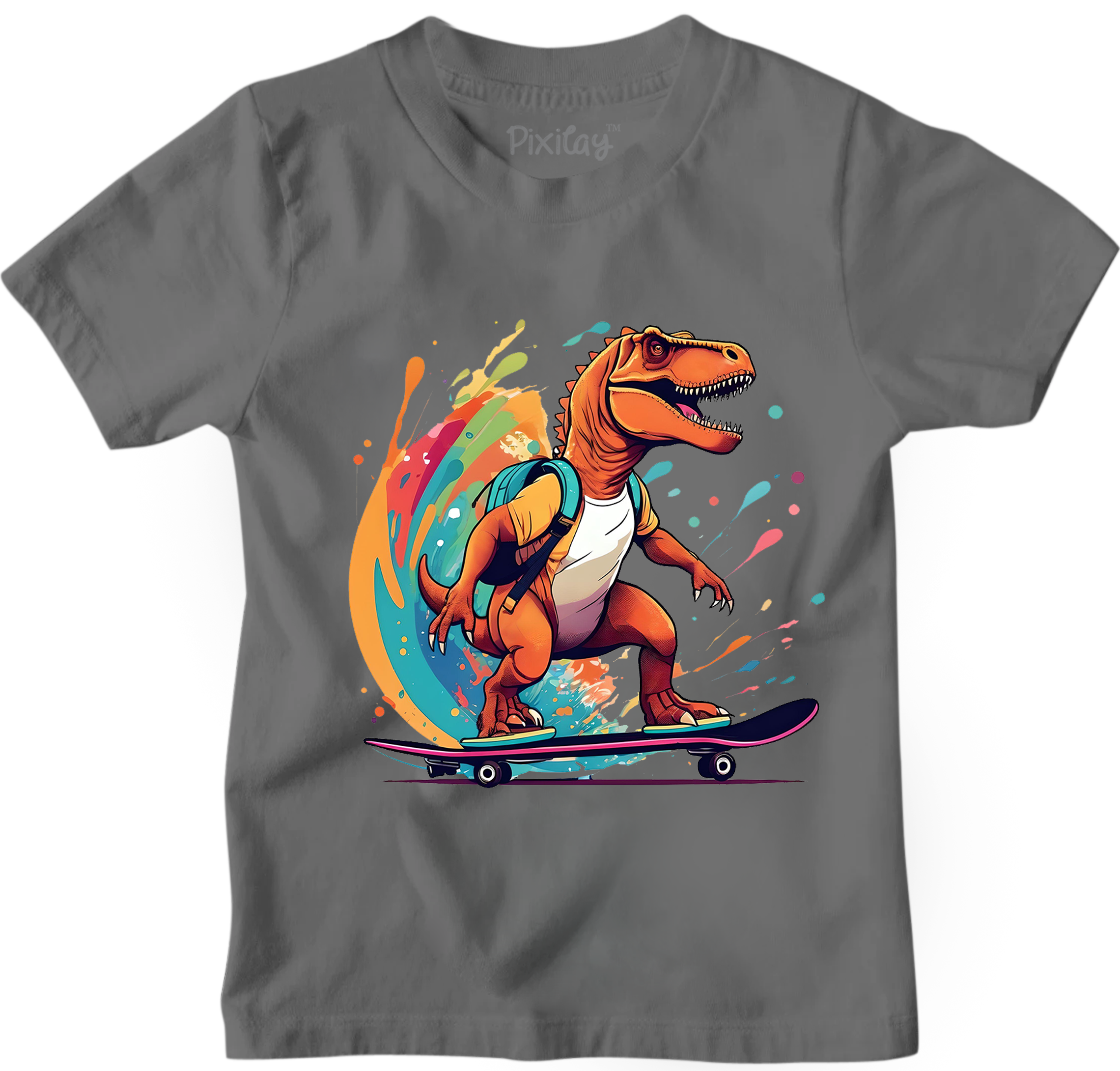 Buy gray T-Rex Surfing Boys T-Shirts