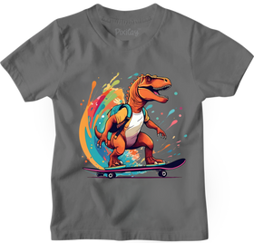 Buy gray T-Rex Surfing Boys T-Shirts
