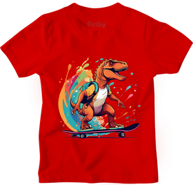 Buy red T-Rex Surfing Boys T-Shirts