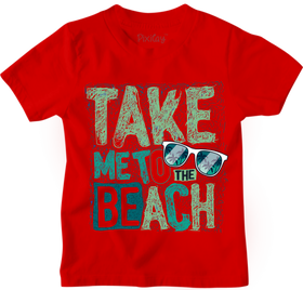 Buy red Take Me to the Beach Graphic Tee