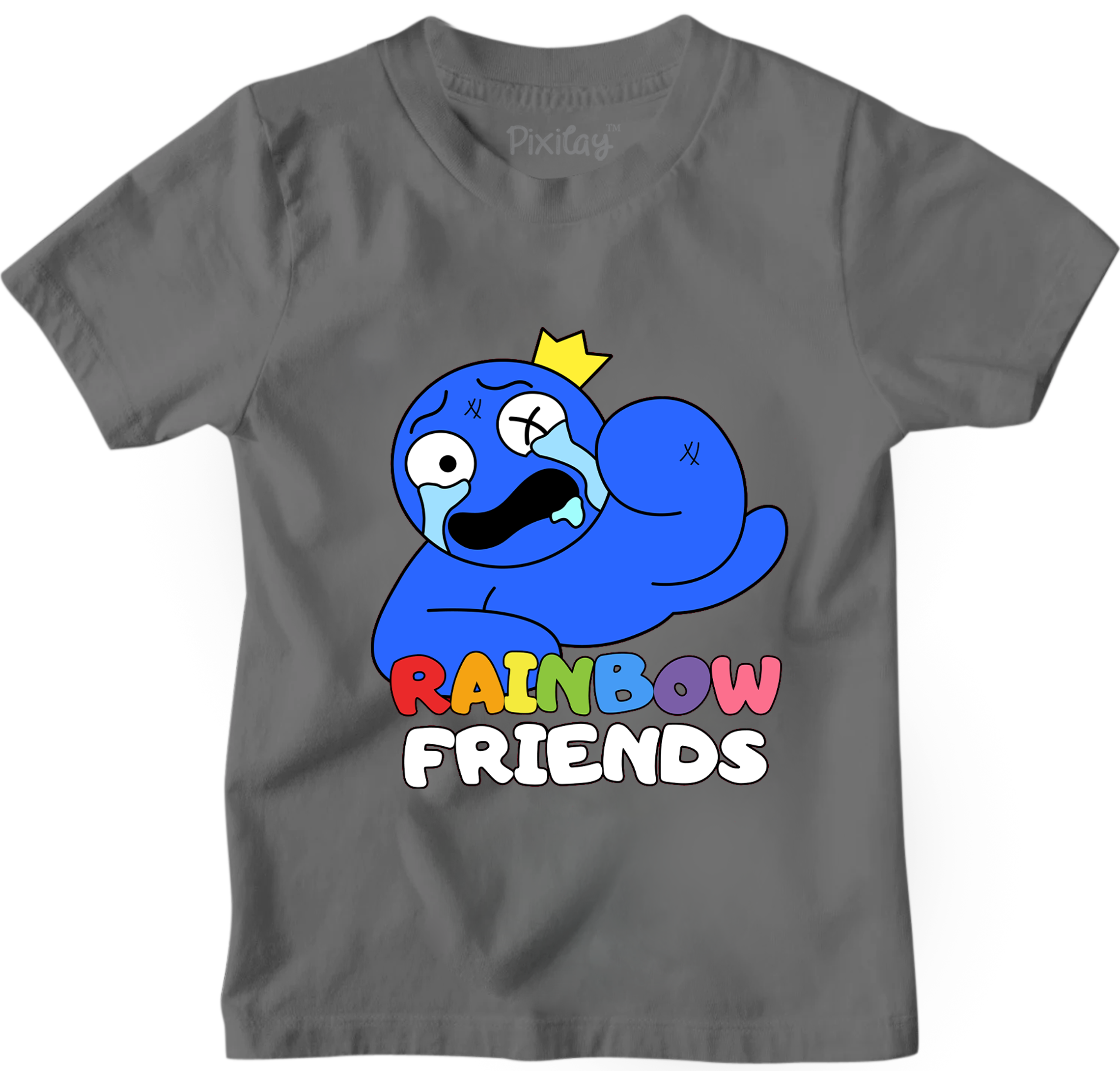 Buy gray Unisex Crying Blue T-Shirt
