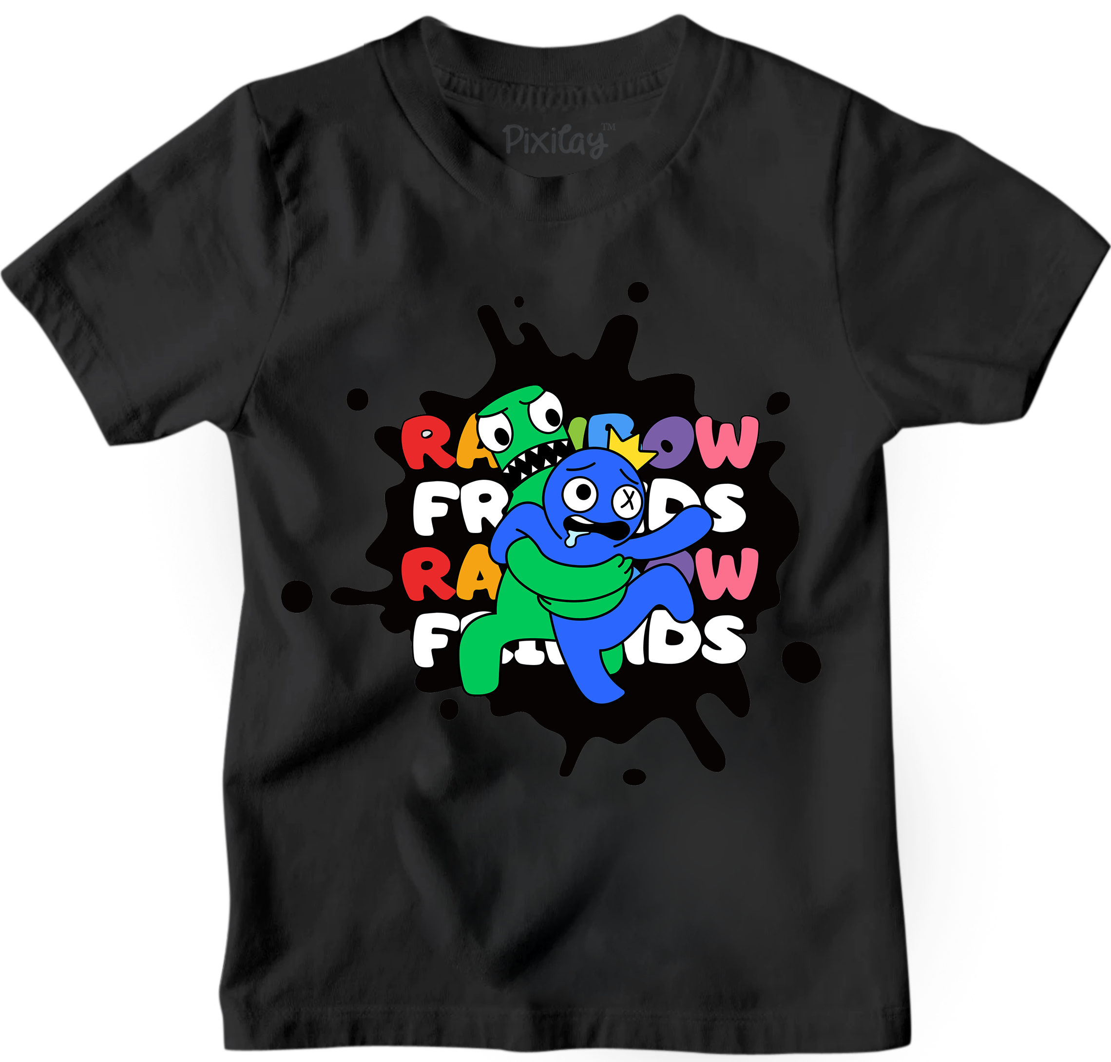Buy black Unisex Rainbow Friends T-Shirt